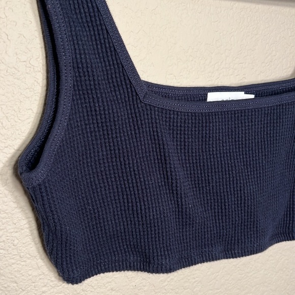 Onia By ANTHROPOLOGIE | Waffle Knit Bralette Women’s Dark Navy Blue - Picture 9 of 9
